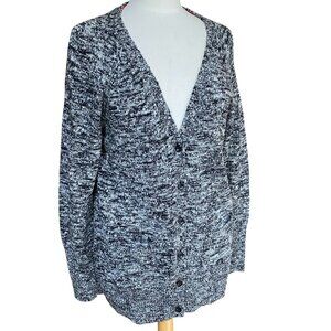 J Crew Merino Wool Blend Boyfriend Button Cardigan Neutral Academia Preppy-L